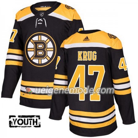 Kinder Eishockey Boston Bruins Trikot Torey Krug 47 Adidas 2017-2018 Schwarz Authentic